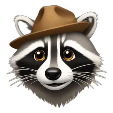 Raccoon with hat sticker