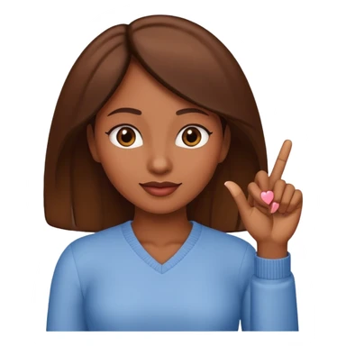 Perempuan bikin jari cinta sticker