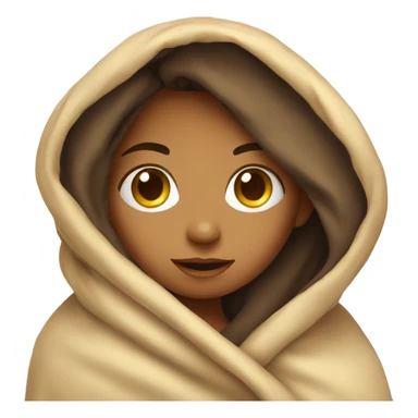 Girl under blanket cuddly sticker
