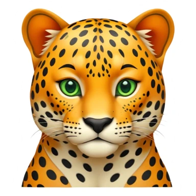 A high-resolution photo-realistic digital illustration of a young jaguar, chest upward A high-resolution, photo-realistic digital illustration of a majestic young jaguar sticker
