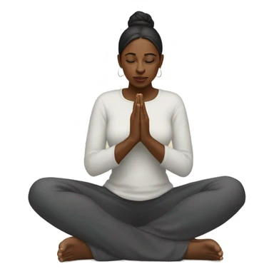 black woman kneeling in prayer sticker