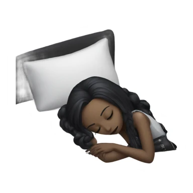 Goth girl sleeping on the bed  sticker