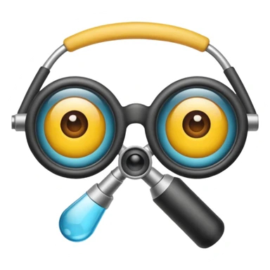 oculos, lente e microscopio objetos sticker