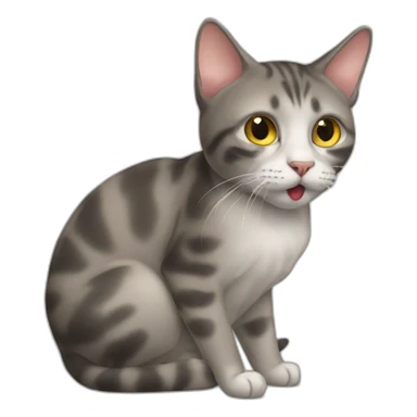 Cat who puke sticker