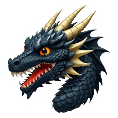 

black dragon head sticker