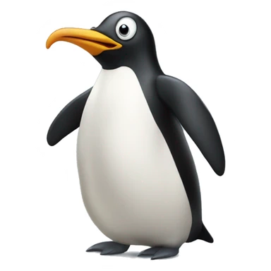 penguin as a worm  sticker