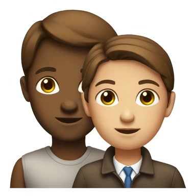 brown haired girl outdoors with small boss sticker