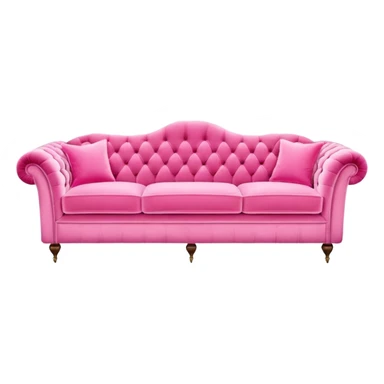 Pink six seats long sofa sticker