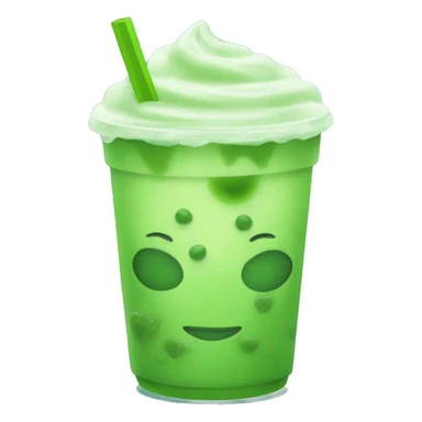 Iced matcha in an aesthetic to go cup sticker