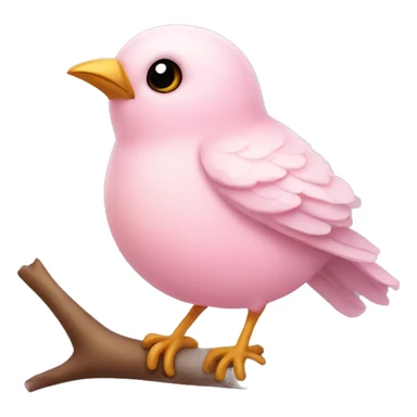 Cute light pink bird sticker