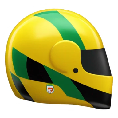 Yellow F1 Brazilian Helmet sticker
