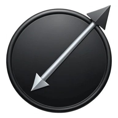 black round arrow sticker