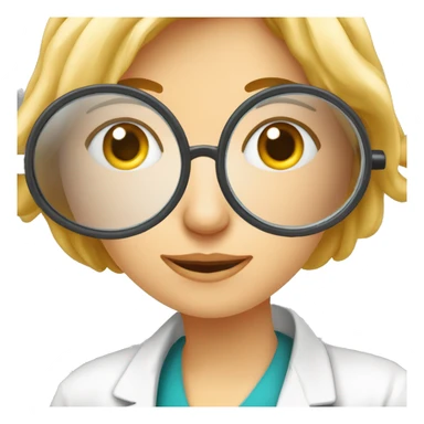 Dessine moi une image d'un docteur femme en train de regarder dans une loupe sticker