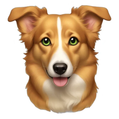 Duck tolling retriever corgi mix green eyes sticker