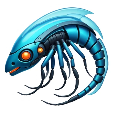  exotic futuristic modern cyber-Fakémon-Digimon-Vernid-creature sticker