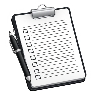 Note pad with a checklist on it sticker