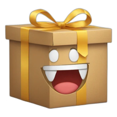 smile face from gift box sticker