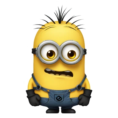 Despicable 4 character mega minion on their phone sticker