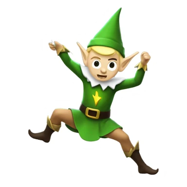 elf pumping lightning into a slay sticker