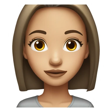 light brunette girl with long eyelashes  sticker