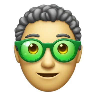 Alienígena verde usando um óculos de sol com lentes escuras  sticker