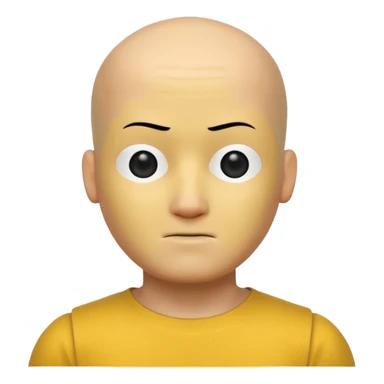 An Roblox Noob Face With An Normal expresion (Just An Bald Yellow Square With Eyes And Mouth) sticker