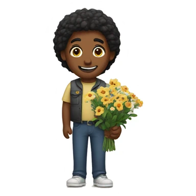 Stanley with flowers  sticker