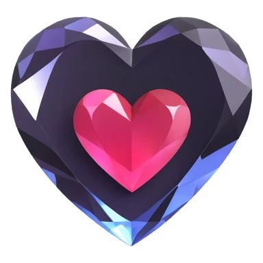 crystal heart sticker