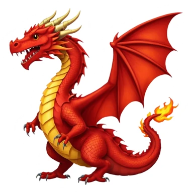 Red dragon sticker