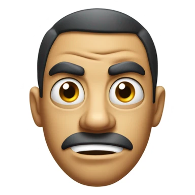 Funny mad face sticker