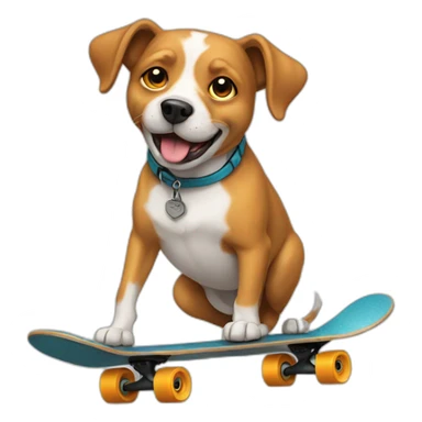Skateboarding dog sticker