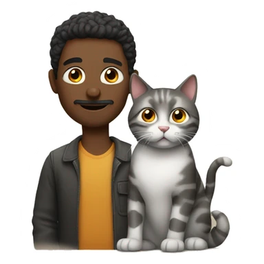 man with cat sticker