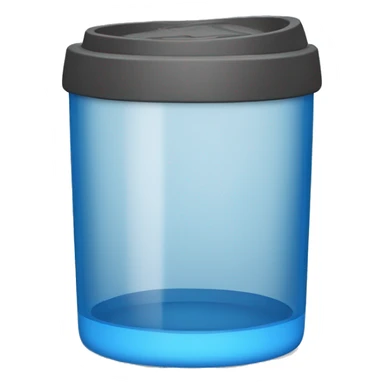Plain Blue Stanley tumbler with a handle and no face against a plain transparent background and nothing else  sticker
