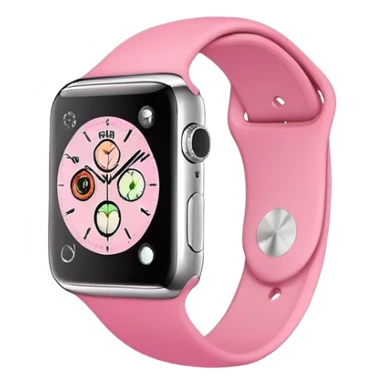 Apple Watch pink  sticker