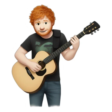 Ed sheeran with guitar sticker