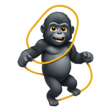 Gorillas jump roping sticker