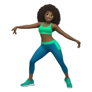 zumba green blue sticker