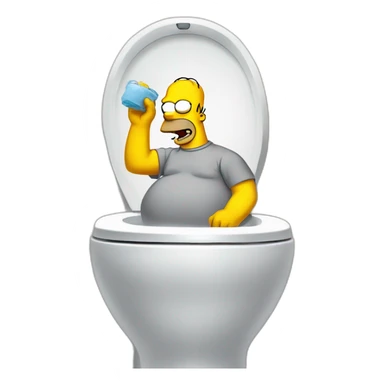Homer simpson au toilette sticker