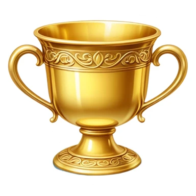 golden cup surrounded by water sticker