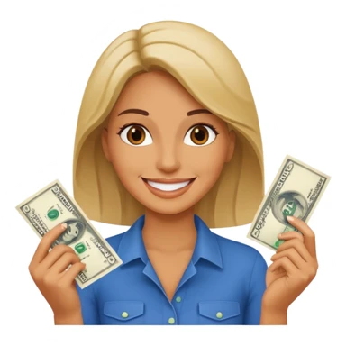 Woman On A dolar sticker