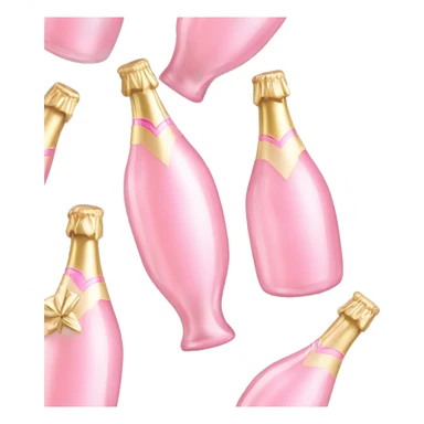Tilted pink champagne bottle luxurious  sticker