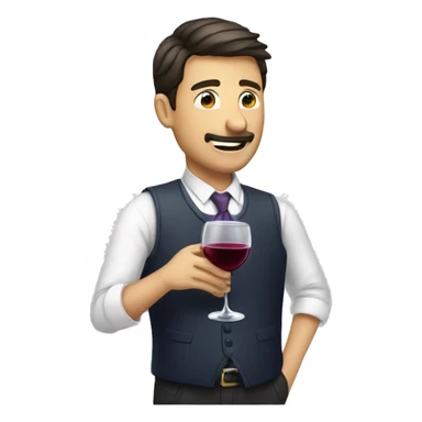 Persona haciendo trucos con una Copa de vino sticker