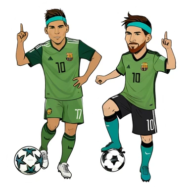Make Ronaldo and messi sticker