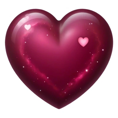  galaxy heart Burgundy sticker