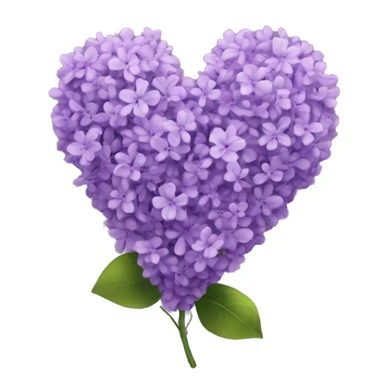 Lilac heart with violet flowers sticker