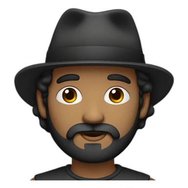 Hombre con barba negra y anteojos negros sticker