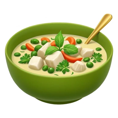 basic green curry in a green bowl sticker