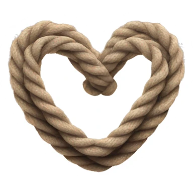 Rope in a lightet heart sticker