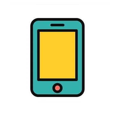 mobile phone icon clean modern sticker