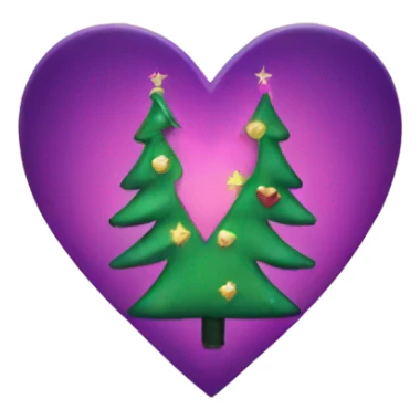 Heart that looks like a Christmas tree sticker